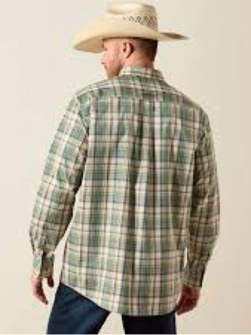 Dockers Men's Green Blue Plaid Button-Up Dress Shirt